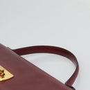 Salvatore Ferragamo Hand Bag Leather 2way Bordeaux Gold Auth hk2490-8