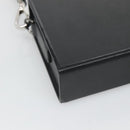 FENDI Box Shoulder Bag Leather Black Silver Auth hk2491-14