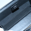 FENDI Box Shoulder Bag Leather Black Silver Auth hk2491-10