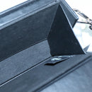 FENDI Box Shoulder Bag Leather Black Silver Auth hk2491-11