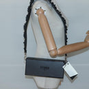 FENDI Box Shoulder Bag Leather Black Silver Auth hk2491-19