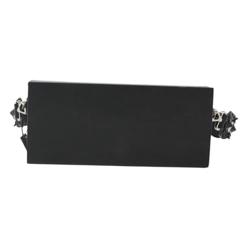 FENDI Box Shoulder Bag Leather Black Silver Auth hk2491 - 0