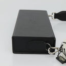 FENDI Box Shoulder Bag Leather Black Silver Auth hk2491-3