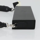 FENDI Box Shoulder Bag Leather Black Silver Auth hk2491-4