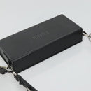 FENDI Box Shoulder Bag Leather Black Silver Auth hk2491-6