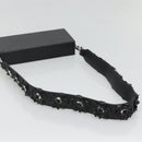 FENDI Box Shoulder Bag Leather Black Silver Auth hk2491-7