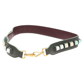 FENDI Strap You Shoulder Strap Leather Green Auth hk2492 - 0
