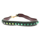 FENDI Strap You Shoulder Strap Leather Green Auth hk2492-3
