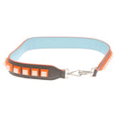 FENDI Strap You Shoulder Strap Leather Gray Auth hk2494-1