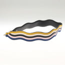 FENDI Strap You Shoulder Strap Leather Black Yellow Auth hk2496-4