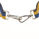 FENDI Strap You Shoulder Strap Leather Black Yellow Auth hk2496-7