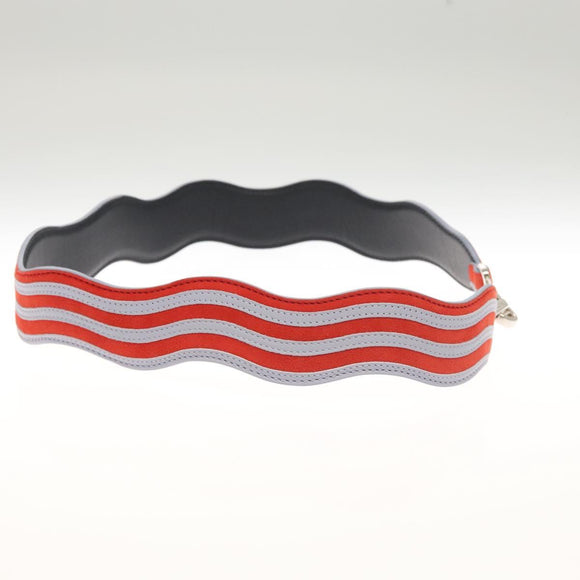 FENDI Strap You Shoulder Strap Leather Orange Auth hk2497