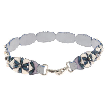 FENDI Strap You Shoulder Strap Leather Blue Auth hk2501 - 0