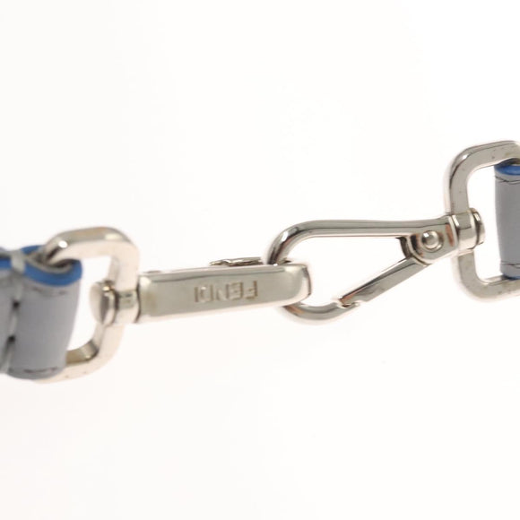 FENDI Strap You Shoulder Strap Leather Blue Auth hk2501