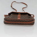 CELINE Macadam Canvas Shoulder Bag PVC Leather Brown Gold Auth hk2506-5