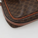 CELINE Macadam Canvas Shoulder Bag PVC Leather Brown Gold Auth hk2506-14