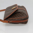 CELINE Macadam Canvas Shoulder Bag PVC Leather Brown Gold Auth hk2506-4
