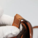 CELINE Macadam Canvas Shoulder Bag PVC Leather Brown Gold Auth hk2506-9