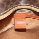 CELINE Macadam Canvas Hand Bag PVC Leather Brown Gold Auth hk2512-19