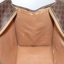 CELINE Macadam Canvas Hand Bag PVC Leather Brown Gold Auth hk2512-21