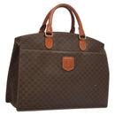 CELINE Macadam Canvas Hand Bag PVC Leather Brown Gold Auth hk2512-1