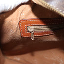 CELINE Macadam Canvas Hand Bag PVC Leather Brown Gold Auth hk2512-22