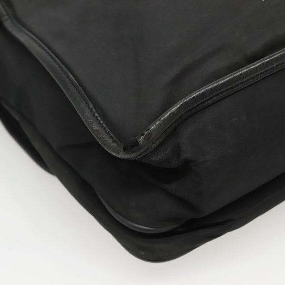 PRADA Shoulder Bag Nylon Black Silver Auth hk2516