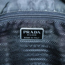 PRADA Shoulder Bag Nylon Black Silver Auth hk2516-17
