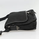 PRADA Shoulder Bag Nylon Black Silver Auth hk2516-4