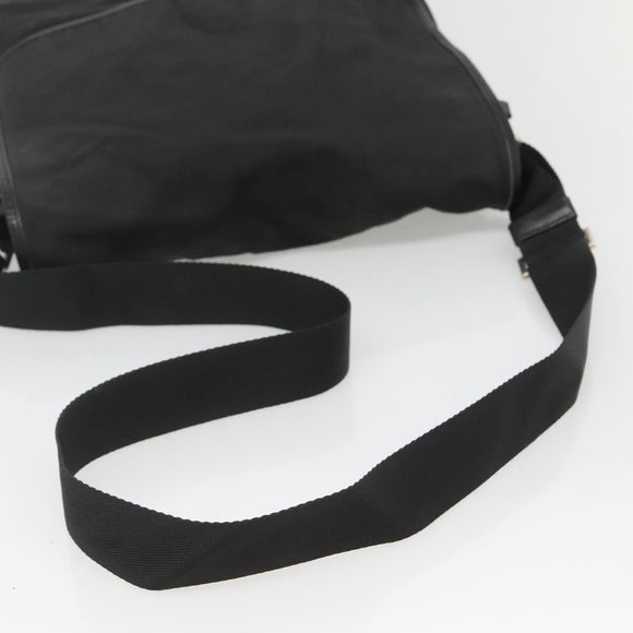 PRADA Shoulder Bag Nylon Black Silver Auth hk2516