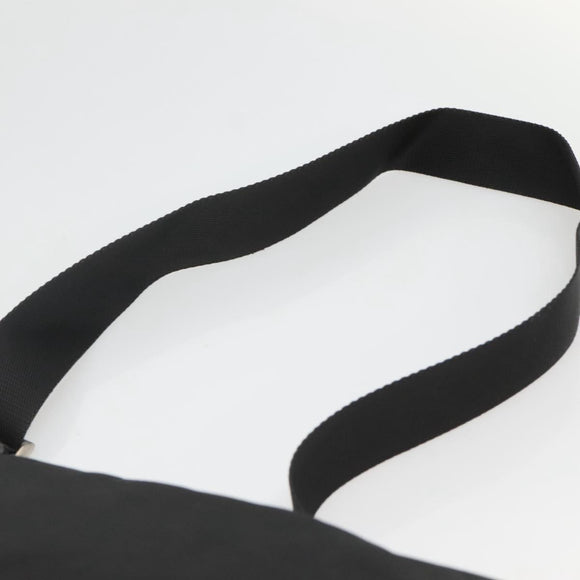 PRADA Schoudertas Nylon Zwart Zilver Auth hk2516