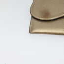 Christian Dior Saddle Chain Wallet Leather Brown Gold Auth hk2524-14