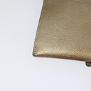 Christian Dior Saddle Chain Wallet Leather Brown Gold Auth hk2524-16