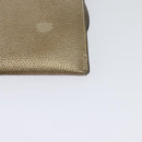 Christian Dior Saddle Chain Wallet Leather Brown Gold Auth hk2524-17