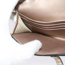 Christian Dior Saddle Chain Wallet Leather Brown Gold Auth hk2524-20