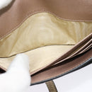 Christian Dior Saddle Chain Wallet Leather Brown Gold Auth hk2524-21