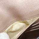 Christian Dior Saddle Chain Wallet Leather Brown Gold Auth hk2524-11