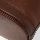 Burberrys Shoulder Bag Leather Brown Gold Auth hk2525-9