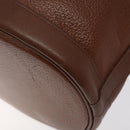 Burberrys Shoulder Bag Leather Brown Gold Auth hk2525-15