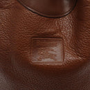 Burberrys Shoulder Bag Leather Brown Gold Auth hk2525-17