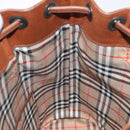 Burberrys Shoulder Bag Leather Brown Gold Auth hk2525-18