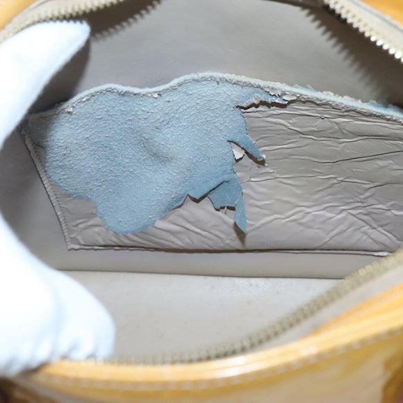 LOUIS VUITTON Monogram Vernis Houston Hand Bag Beige M91004 LV Auth hk2531