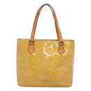 LOUIS VUITTON Monogram Vernis Houston Hand Bag Beige M91004 LV Auth hk2531-2