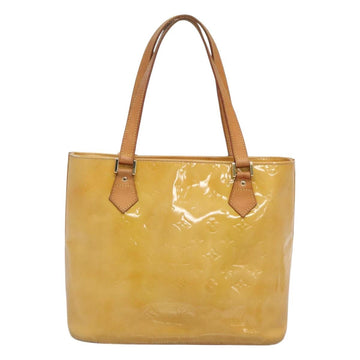 LOUIS VUITTON Monogram Vernis Houston Hand Bag Beige M91004 LV Auth hk2531 - 0