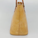 LOUIS VUITTON Monogram Vernis Houston Hand Bag Beige M91004 LV Auth hk2531-4