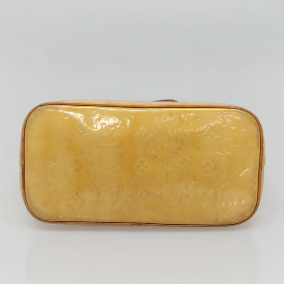 LOUIS VUITTON Monogram Vernis Houston Hand Bag Beige M91004 LV Auth hk2531