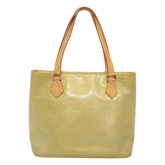 LOUIS VUITTON Monogram Vernis Houston Hand Bag Gris M91053 LV Auth hk2532