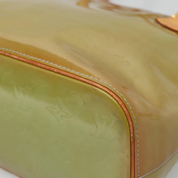 LOUIS VUITTON Monogram Vernis Houston Hand Bag Baby Blue M91005 LV Auth hk2533