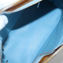 LOUIS VUITTON Monogram Vernis Houston Hand Bag Baby Blue M91005 LV Auth hk2533-11