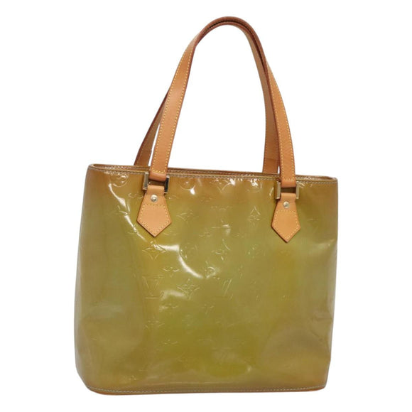 LOUIS VUITTON Monogram Vernis Houston Hand Bag Baby Blue M91005 LV Auth hk2533